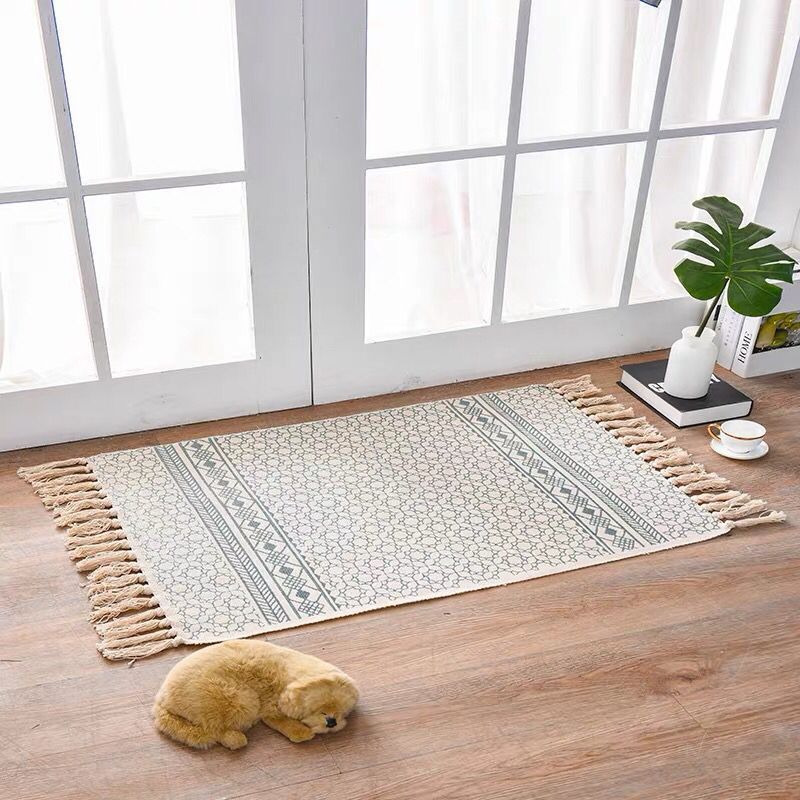 Scandinavian Style Linen & Cotton Rug