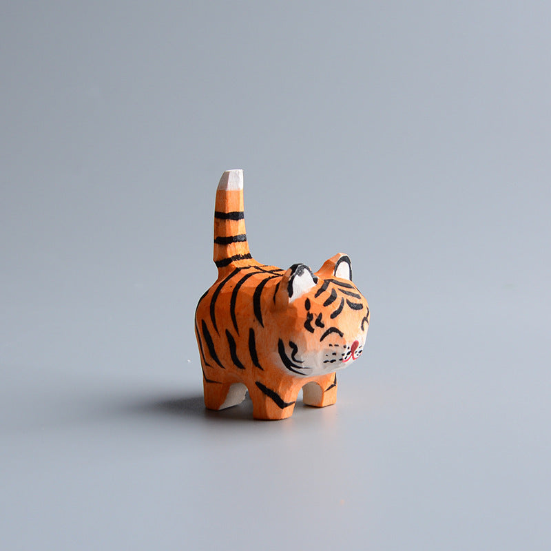 Hand Carved Wooden Cat