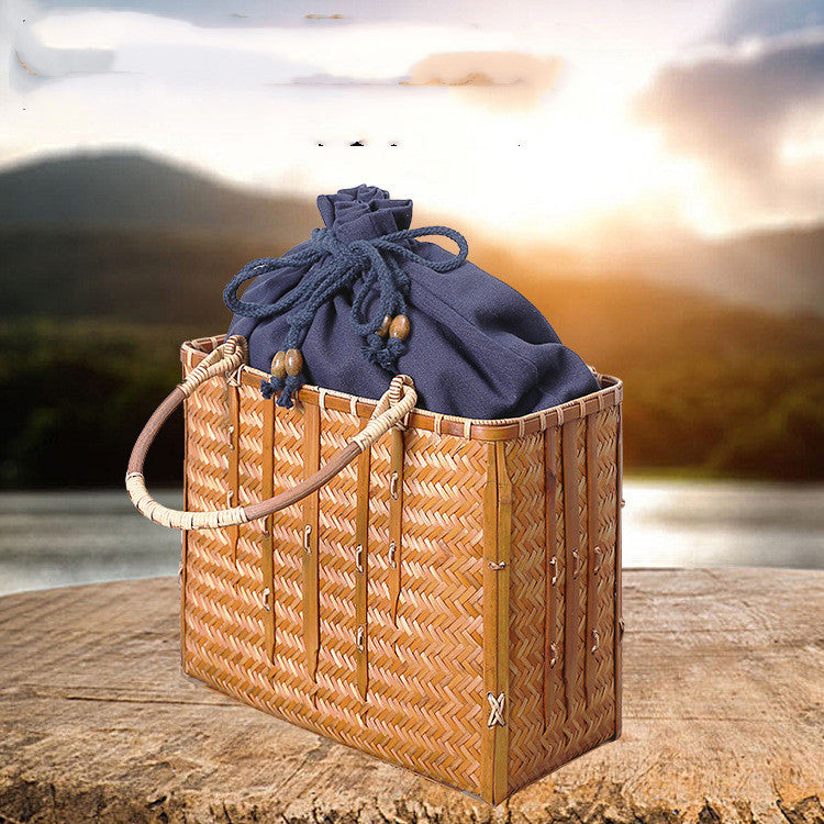 Bamboo Woven Traditional Picnic Bag