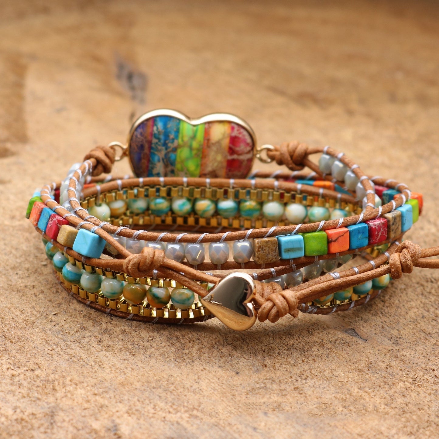 Hand-woven Multilayer Leather Bracelet